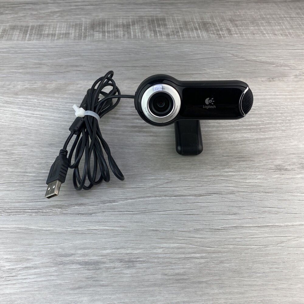 Logitech QuickCam Pro 9000 Webcam V-UBM46 USB Camera With Mic Carl Zeiss 2MP
